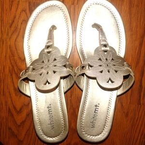 White Mountain Gold Sandals#321